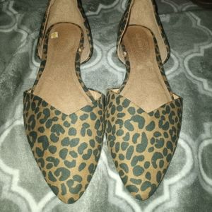 Animal print flats.